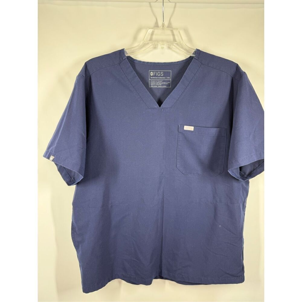 Figs PO#2789 women's Navy V Neck scrub top Size XXL